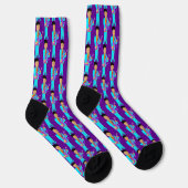 The Purple Pixie – Funk Legend Pattern Crew Socks Socken (Rechts)