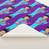 The Purple Pixie – Patterned Sherpa Blanket Sherpadecke (3/4)