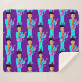 The Purple Pixie – Patterned Sherpa Blanket Sherpadecke (Vorderseite (Horizontal))