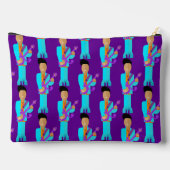 The Purple Pixie – Patterned Zipper Accessory Pouc Zubehörtasche (Rückseite)