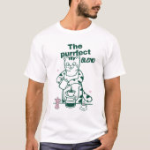 The purrfect blend- Funny Cat and Coffee Pun T-Shirt (Vorderseite)