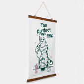 The purrfect blend- Funny Cat and Coffee Pun Wandteppich Mit Holzrahmen (Gewinkelt)