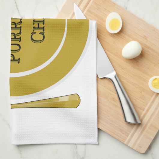 The Purrfect Chef- Funny Kitchen Towels Geschirrtuch (Viertel Falte)