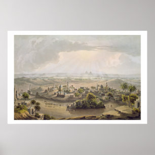 The Pyramids at Cairo, engraved by Daniel Havell ( Poster