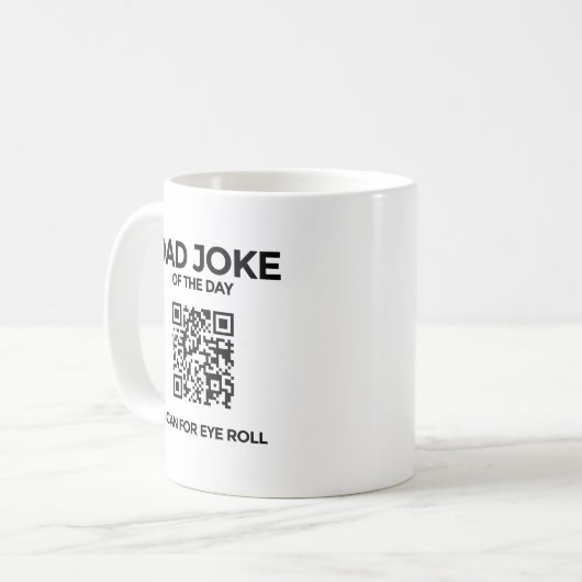 The QR Vater Joke Tasse - White (Vorderseite Links)