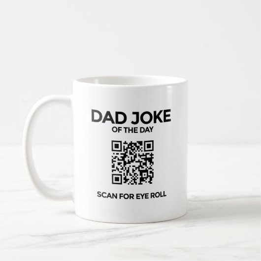 The QR Vater Joke Tasse - White (Links)