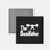 The Quadfather Gym Motivational Humor Tee Shirt Magnet (Vorderseite/Rückseite)