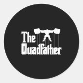 The Quadfather Gym Motivational Humor Tee Shirt  Runder Aufkleber (Vorderseite)