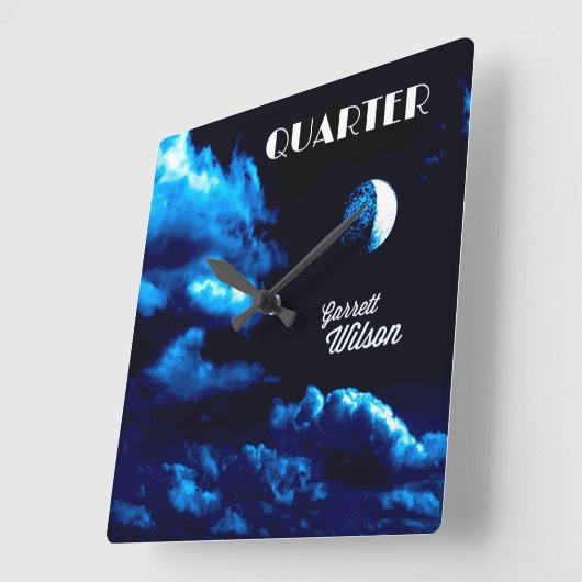 The Quarter Clock Quadratische Wanduhr (Winkel)