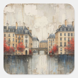 The Quarters Design 01 Quadratischer Aufkleber