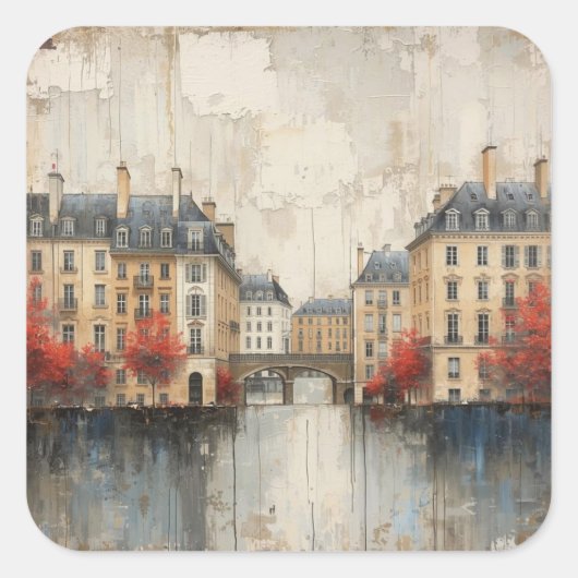 The Quarters Design 01 Quadratischer Aufkleber (Vorderseite)