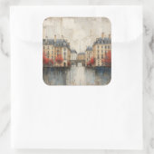 The Quarters Design 01 Quadratischer Aufkleber (Tasche)