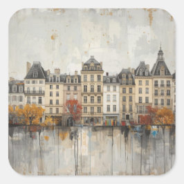 The Quarters Design 02 Quadratischer Aufkleber