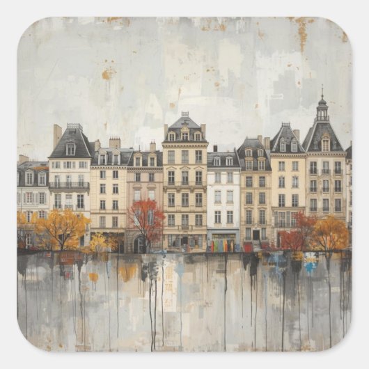 The Quarters Design 02  Quadratischer Aufkleber (Vorderseite)