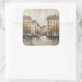 The Quarters Design 03 Quadratischer Aufkleber (Tasche)