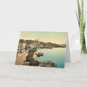 The quay, from the Swan Hotel, Lucerne, Switzerlan Karte