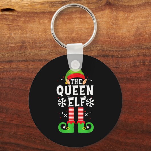 The Queen Elf Christmas Family Matching Pajamas Qu Schlüsselanhänger (Vorderseite)