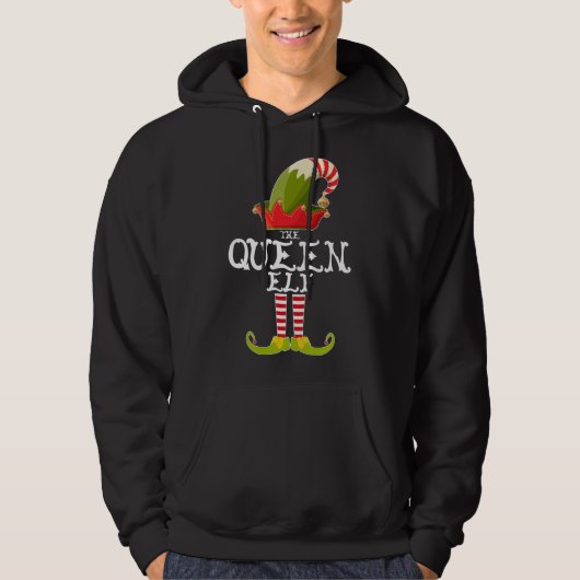 The Queen Elf Funny Weihnachtsgeschenke Matching F Hoodie (Vorderseite)