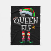 The Queen Elf Shirt Matching Family Christmas Elf Fleecedecke (Vorderseite)