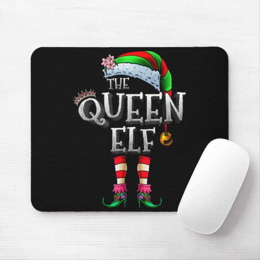 The Queen Elf Shirt Matching Family Christmas Elf Mousepad (Mit Mouse)