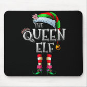 The Queen Elf Shirt Matching Family Christmas Elf Mousepad (Vorne)