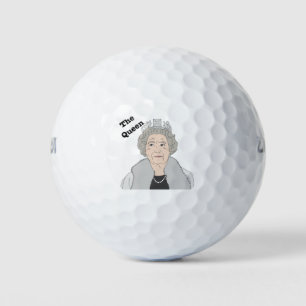 The Queen of England Elizabeth II. Golfball