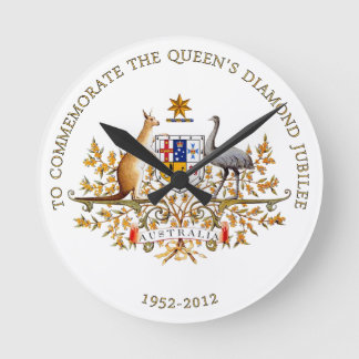 The Queen's Diamond Jubilee - Australien Runde Wanduhr