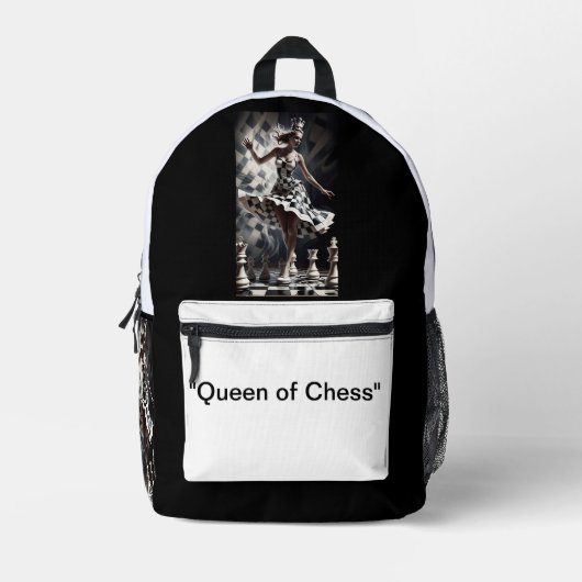 "The Queen's Gambit: Schach Fantasy Backpack" Bedruckter Rucksack (Vorderseite)