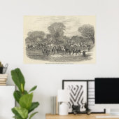 The Queen's Stag Hounds: The Meet, Aylesbury Poster (Heimbüro)