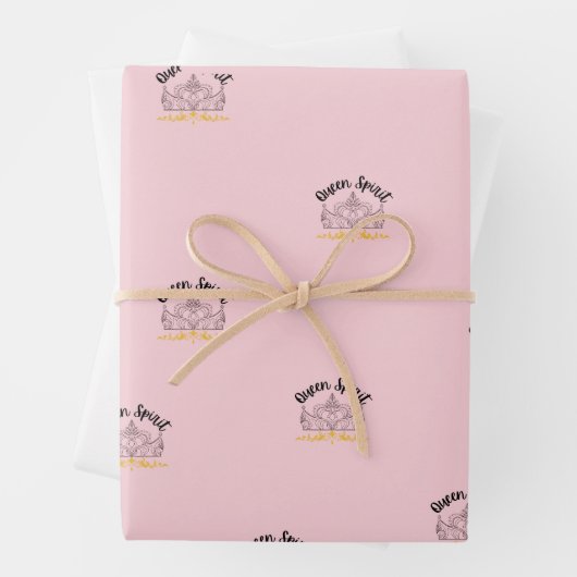 The Queen's Wrapping Paper - Flachblatt Set von 3 Geschenkpapier Set (Beispiel)