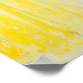 'The Queue', grau-gelbe Abstrakte Kunst Poster (Ecke)