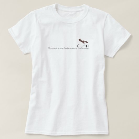 The quick brown fox jumps over the lazy dog T-Shirt (Design vorne)