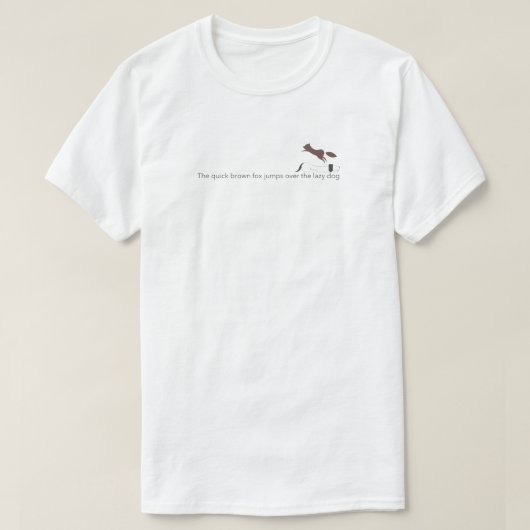 The quick brown fox jumps over the lazy dog T-Shirt (Design vorne)