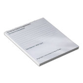 The "Quick Notes" Appointment & Questions Notizblock (angewinkelt)