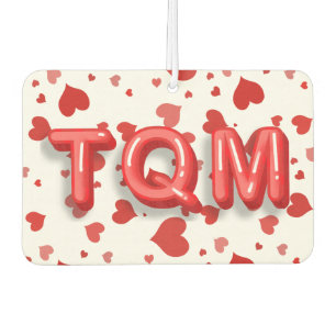 The Quiero Mucho Red Heart Confetti 3d Letters Autolufterfrischer