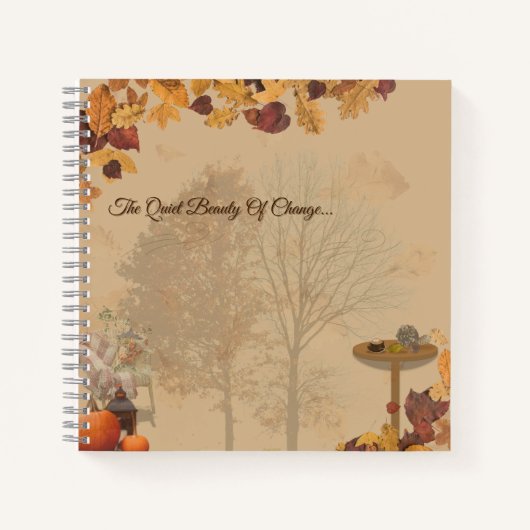 The Quiet Beauty Of Change _Autumn Notebook Notizblock (Vorderseite)
