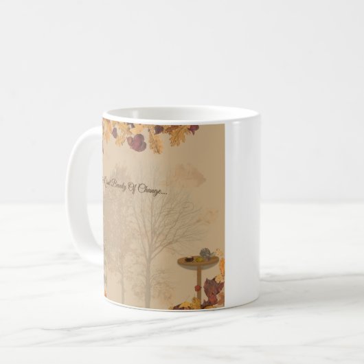 The Quiet Beauty Of Change _ Autumn Serenity Mug Kaffeetasse (Vorderseite Links)