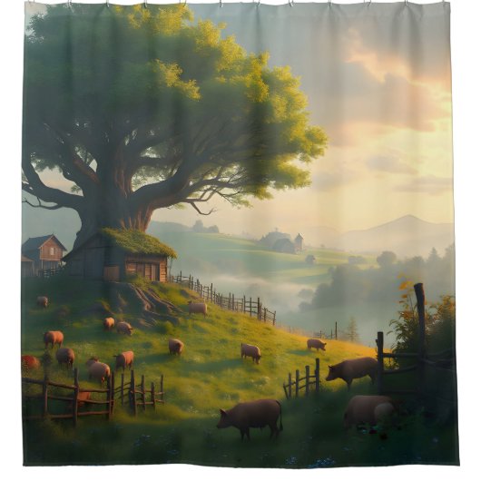 The Quiet Farm - Duschvorhang (Vorderseite)