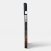 The Quiet Flame – Smoldering Gold & Black Phone Ca iPhone Hülle (Linke Seite)