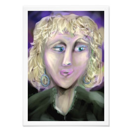 The Quiet Observer Expressive Feminine Portrait Fotodruck