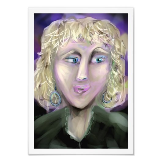 The Quiet Observer Expressive Feminine Portrait Fotodruck (Vorne)