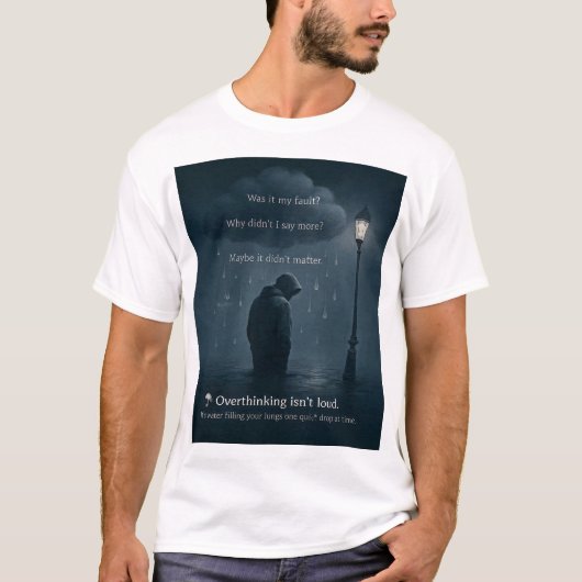 The Quiet Spiral – Realistic Overthinking Tee (Vorderseite)