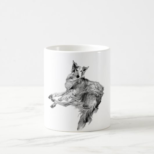 The Quiet Stretch – Silken Windhound Kaffeetasse (Mittel)