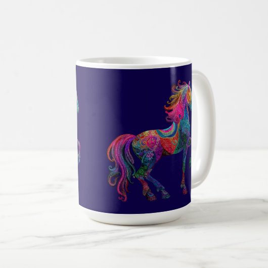 The Quilted Horse Kaffeetasse (VorderseiteRechts)