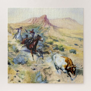 „The Quitter“ Western Art von Charles M. Russell Puzzle
