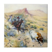 "The Quitter" Western Kunst von Charles M. Russell Fliese (Vorderseite)