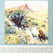 "The Quitter" Western Kunst von Charles M. Russell Leinwanddruck (Insitu (Holzboden))