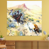 "The Quitter" Western Kunst von Charles M. Russell Leinwanddruck (Insitu (Wohnzimmer))