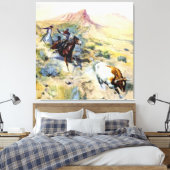 "The Quitter" Western Kunst von Charles M. Russell Leinwanddruck (Insitu (Schlafzimmer))