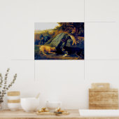 The Rabbit Hunters Thomas Hewes Hinckley 1850 Poster (Küche)